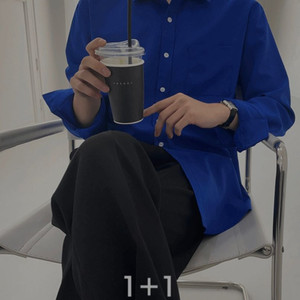 베이님 구김 적은 셔츠 (블랙, 코발트)