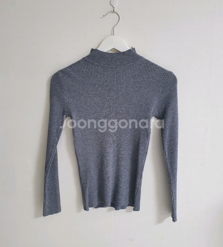 미착용)그레이 골지 반목티--1