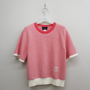 한섬 랑방 2023 스트라이프 반팔 니트 탑 F90