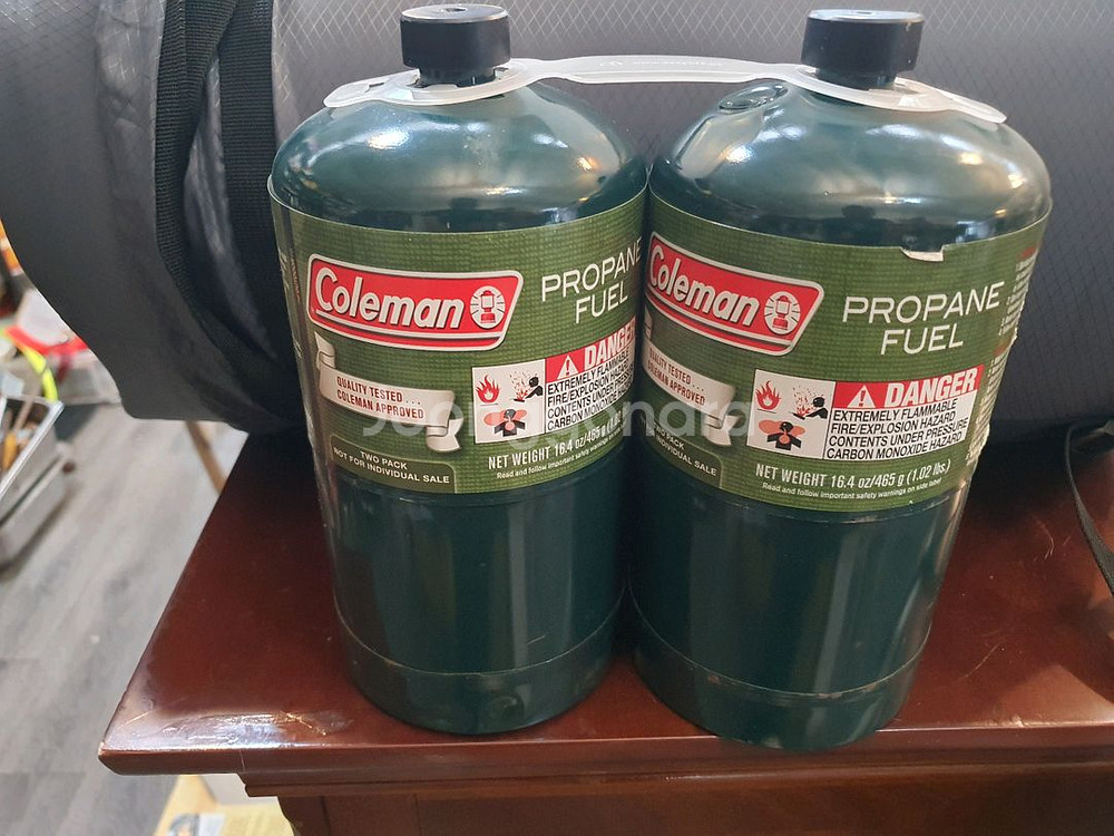 콜맨 1파운드 가스통 2개--0