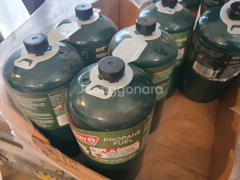 콜맨 1파운드 가스통 2개--3