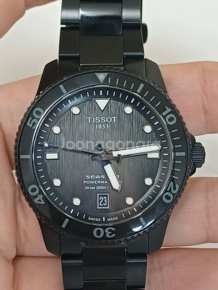 티쏘 씨스타 40mm 파워매틱80 블랙--3