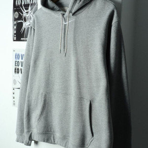 (L-XL) 나이키 후드티셔츠 그레이 기모 스우시