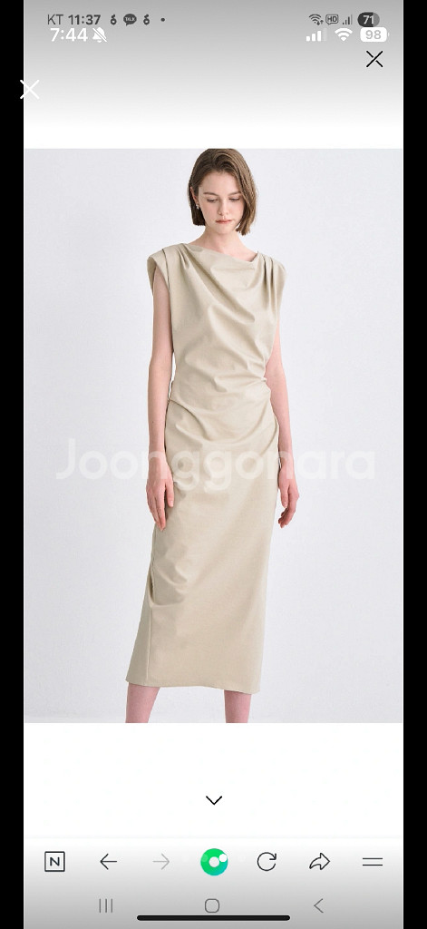 한섬 타임 드레이프 원피스--0