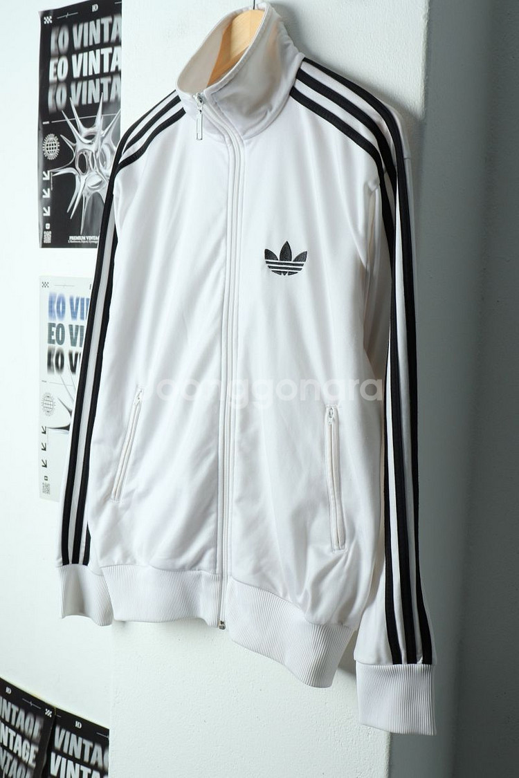 (L-XL) 아디다스 집업져지 트랙탑 구파버 흰검--0