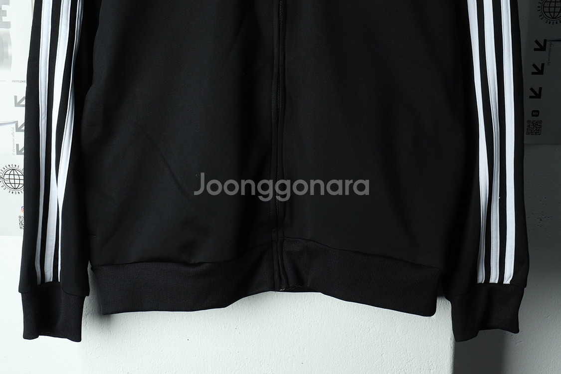 (XL) 아디다스 집업져지 트랙탑 블랙 삼선 올드스쿨--3