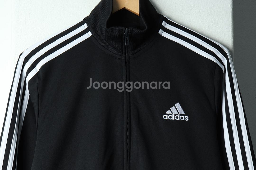 (XL) 아디다스 집업져지 트랙탑 블랙 삼선 올드스쿨--2