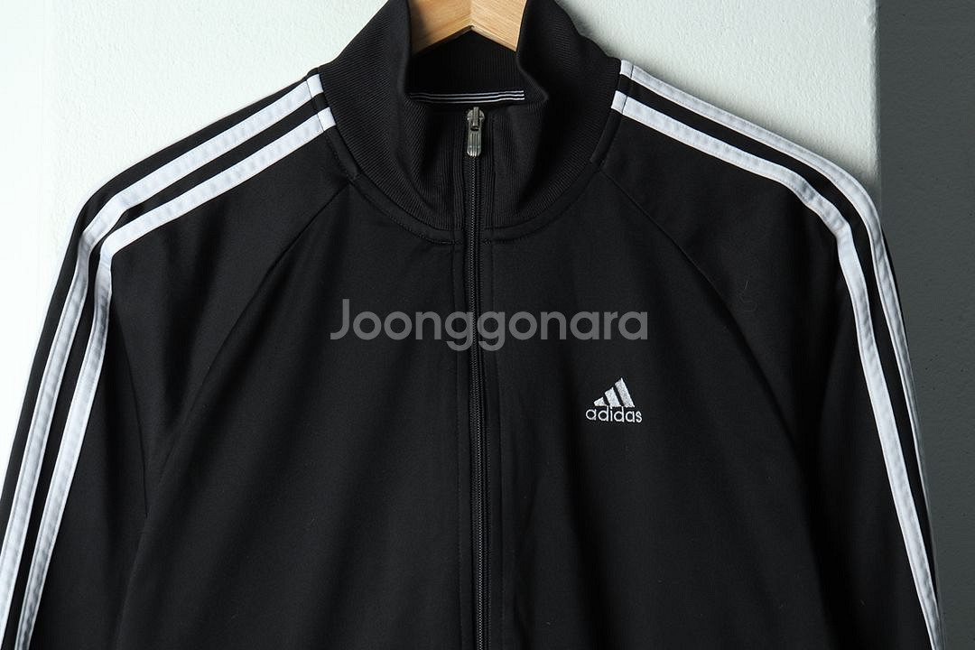 (M) 아디다스 집업져지 트랙탑 블랙 삼선 올드스쿨--2