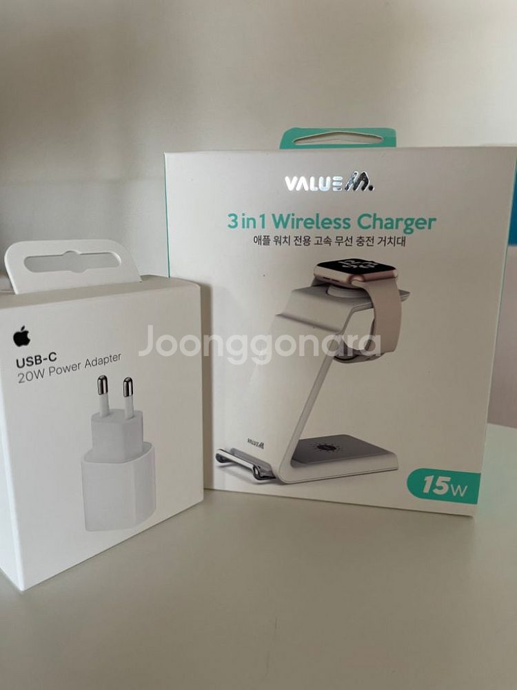 Apple 정품 충전기20W+벨류엠3in1 고속 충전기--0