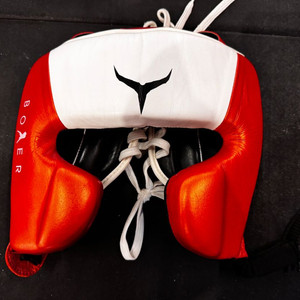 투이스코 BOXER 303T 헤드기어 화이트&레드