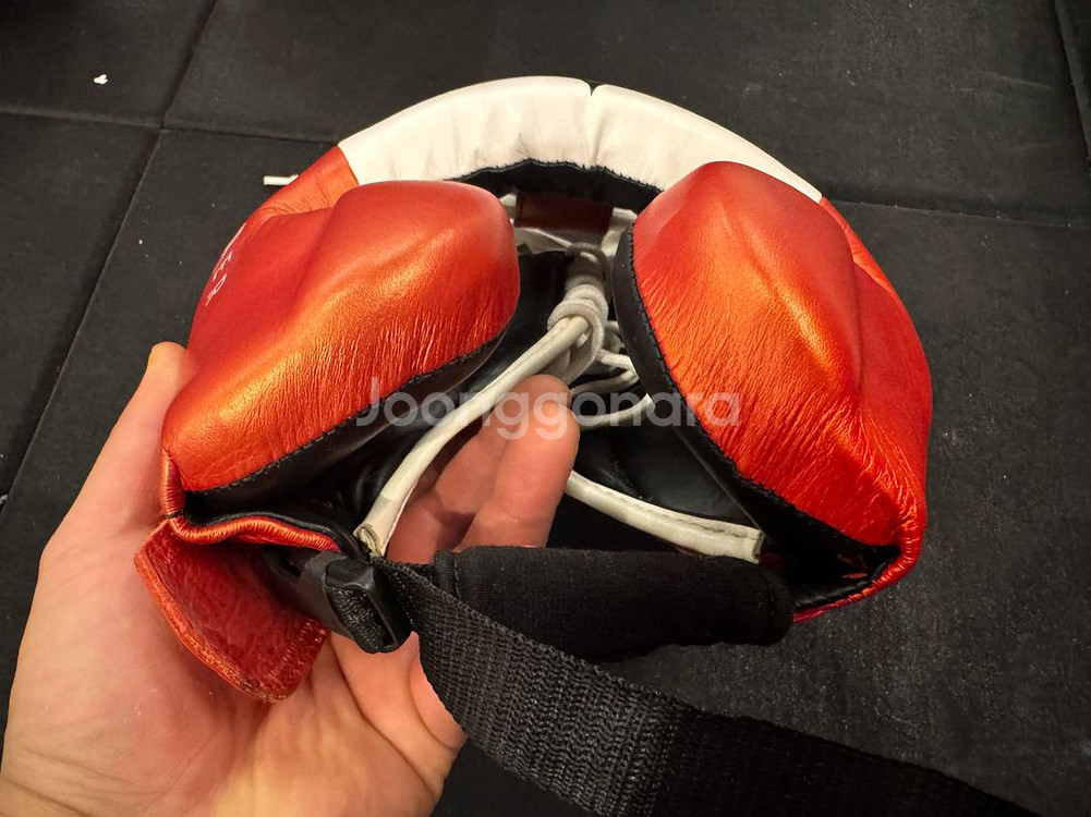 투이스코 BOXER 303T 헤드기어 화이트&레드--3