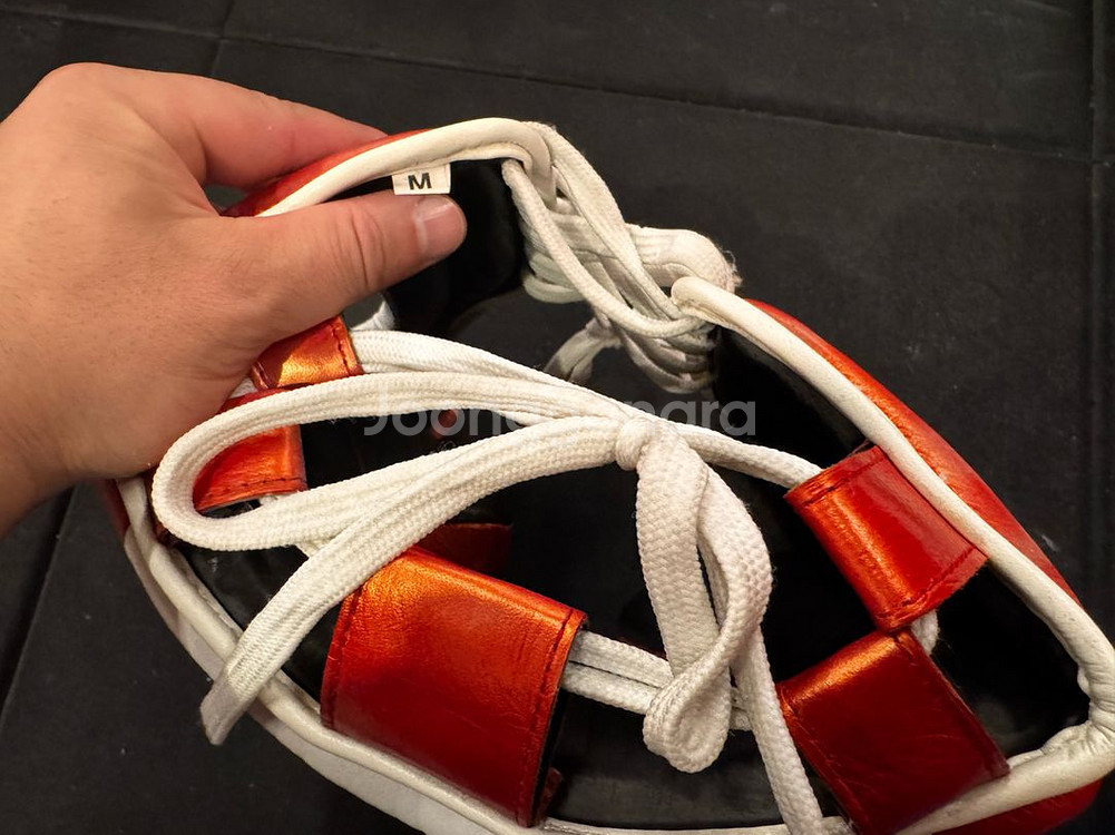 투이스코 BOXER 303T 헤드기어 화이트&레드--2