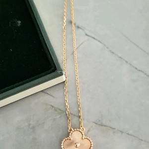 클로버 14k로즈골드 목걸이