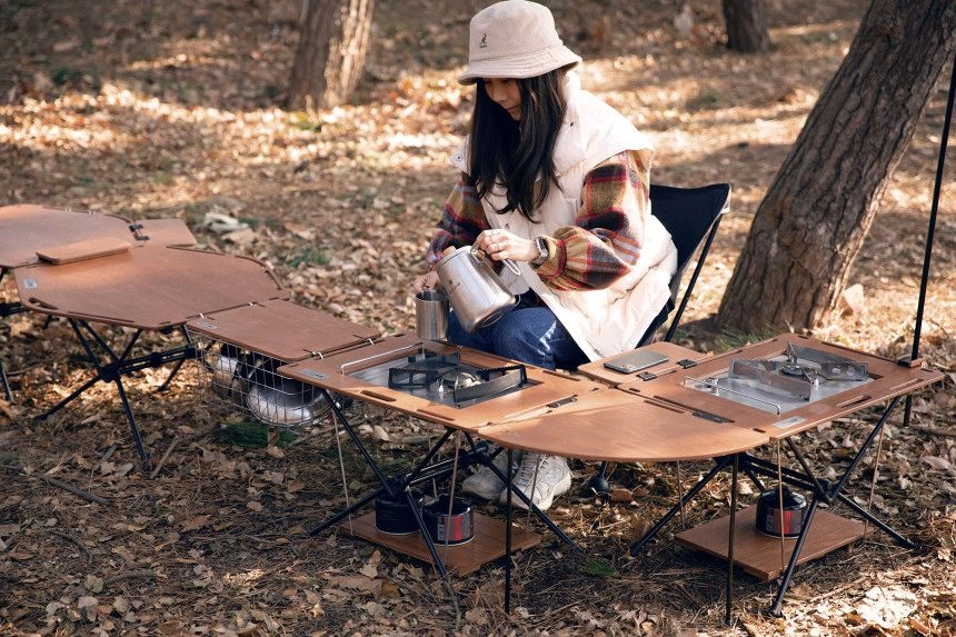 온유라이프 경량 테이블 도토리 사각형 기본형 이미지