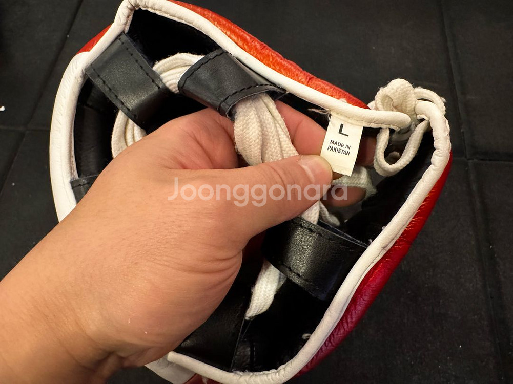 투이스코 303 코보호 헤드기어 화이트 & 레드--4