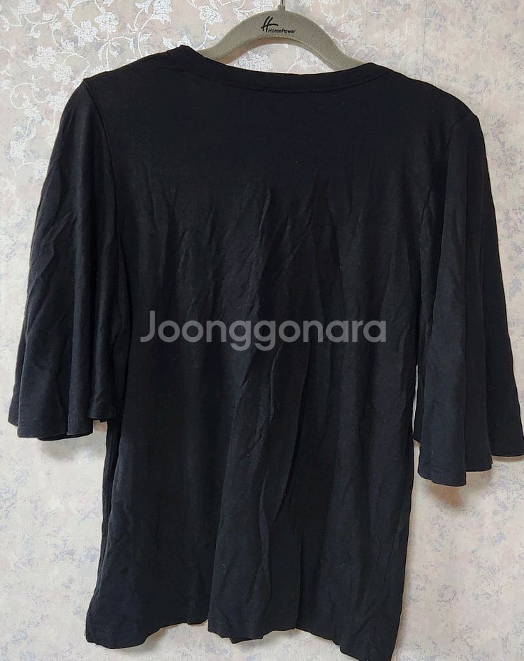 최상급 여성 브이넥 여름반팔 티셔츠 베이지.블랙 한국제--6
