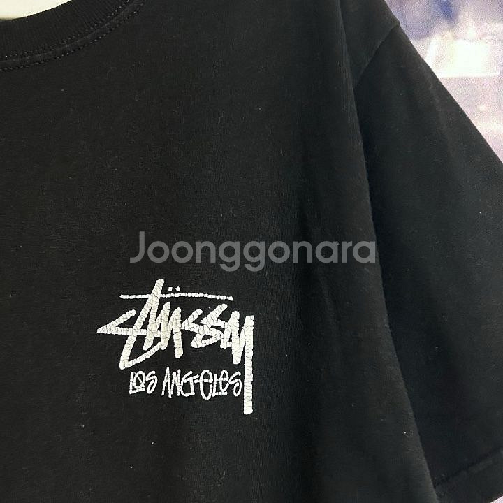 스투시 LA 로스엔젤레스 반팔 티셔츠 블랙 M--3