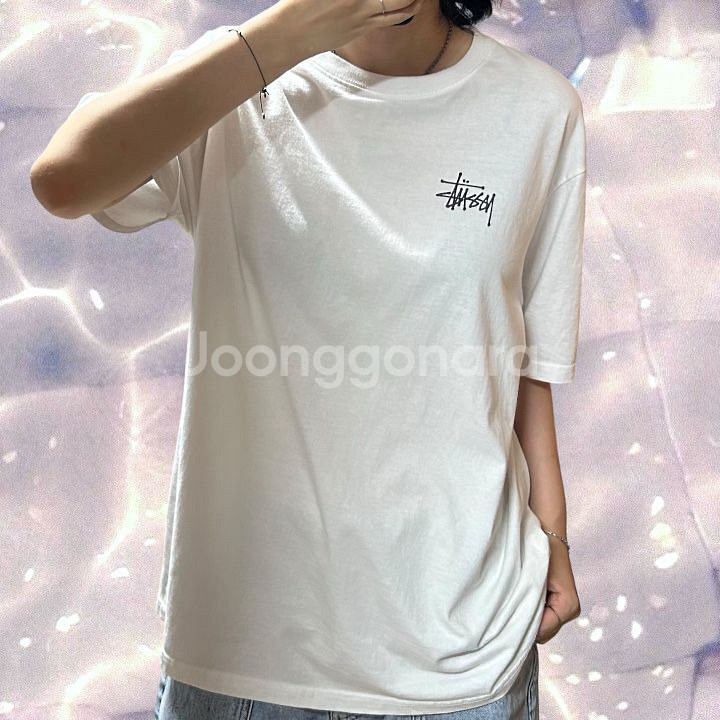 스투시 베이직 반팔 티셔츠 화이트 L--0