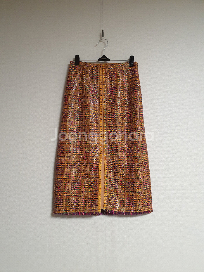 마인 mine 컬러풀 트위드 스커트 44 사이즈 정품--0