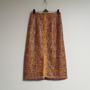 마인 mine 컬러풀 트위드 스커트 44 사이즈 정품