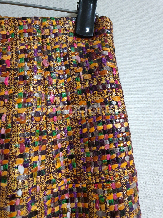 마인 mine 컬러풀 트위드 스커트 44 사이즈 정품--3