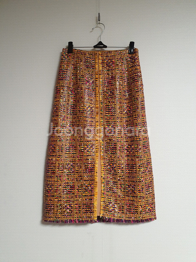 마인 mine 컬러풀 트위드 스커트 44 사이즈 정품--1