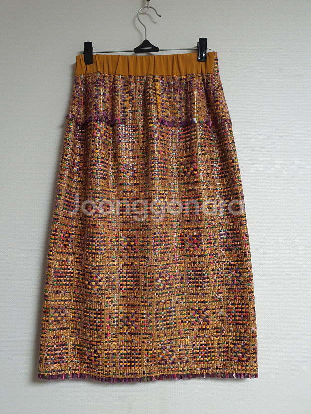 마인 mine 컬러풀 트위드 스커트 44 사이즈 정품--7