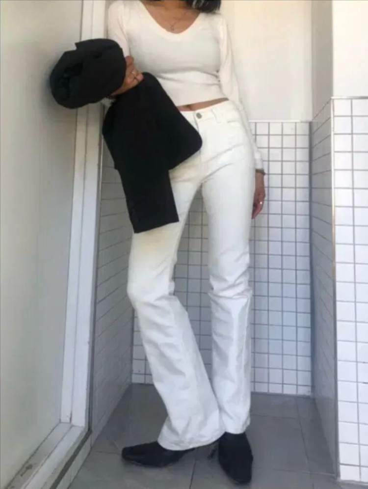 (새상품) 애즈온 하퍼 팬츠 화이트 S 이미지