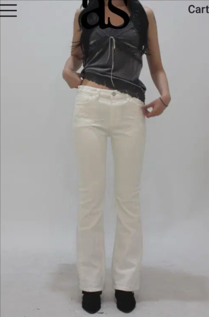 (새상품) 애즈온 하퍼 팬츠 화이트 S 이미지