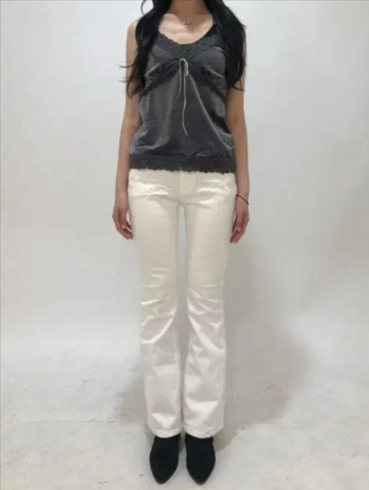 (새상품) 애즈온 하퍼 팬츠 화이트 S 이미지