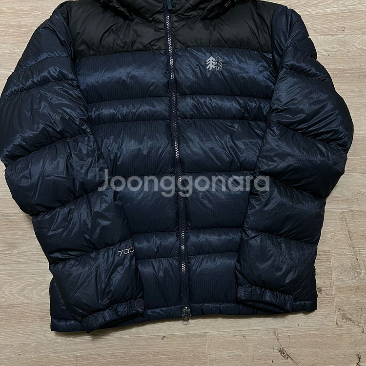 코오롱 구스다운 700 투톤 후드 패딩 점퍼 S/90--2