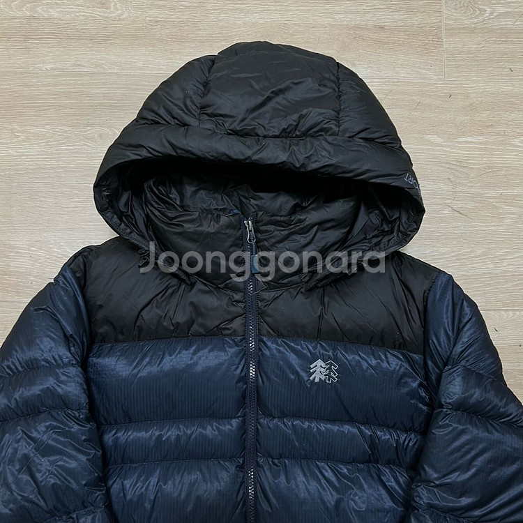 코오롱 구스다운 700 투톤 후드 패딩 점퍼 S/90--1