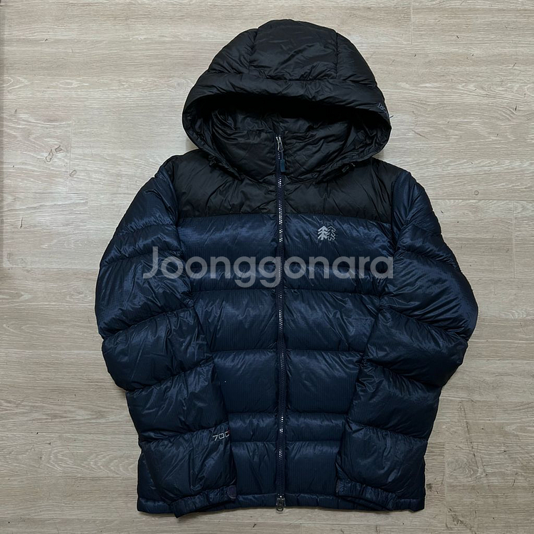 코오롱 구스다운 700 투톤 후드 패딩 점퍼 S/90--0