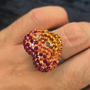 스와르브스키 하트 은반지