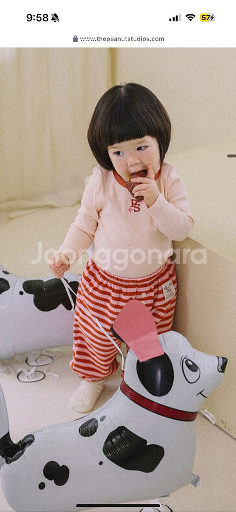 땅콩 포포컬러즈 셋업 택없는 새상품--1