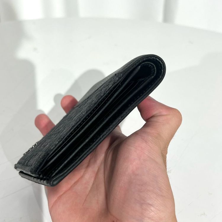 디올 오블리크 새들 반지갑 블랙--7