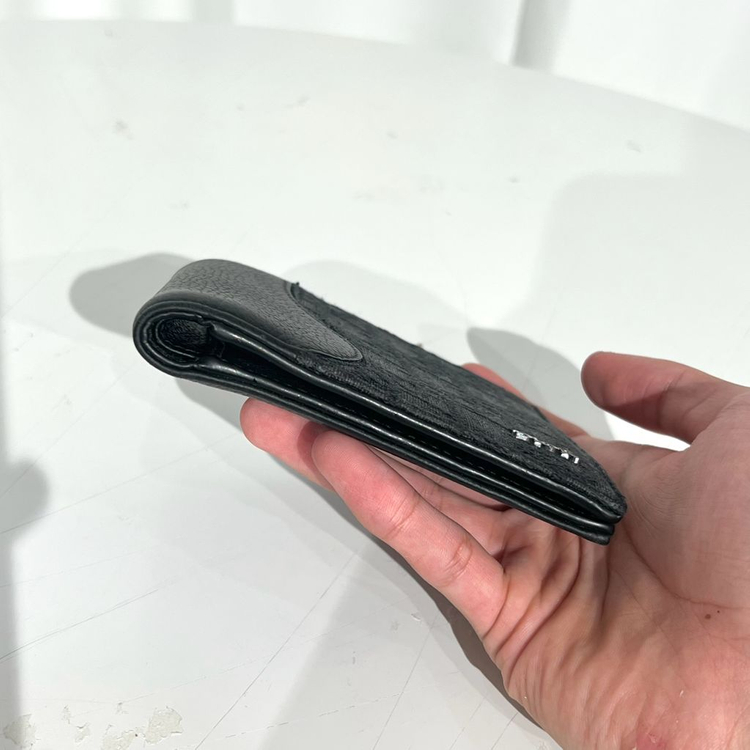 디올 오블리크 새들 반지갑 블랙--5