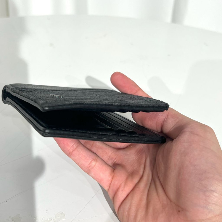 디올 오블리크 새들 반지갑 블랙--6