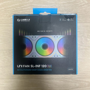 리안리 유니팬 SL INF 120 RGB 3팩 화이트