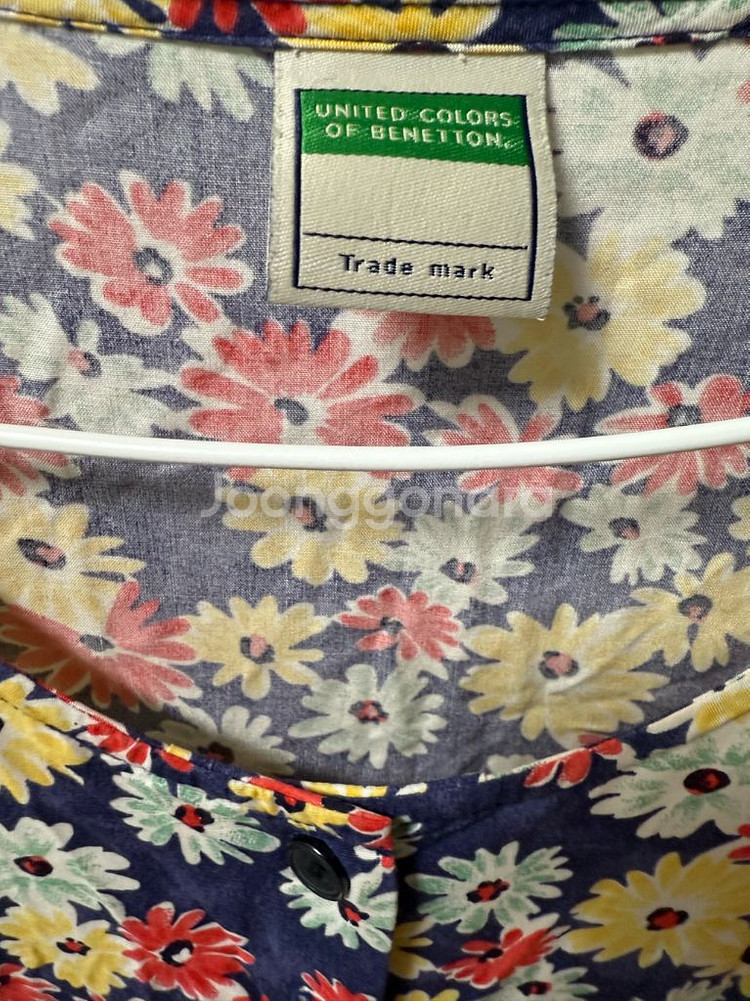 베네통 꽃무늬 롱 블라우스(44~마른66까지 반택포함)--5
