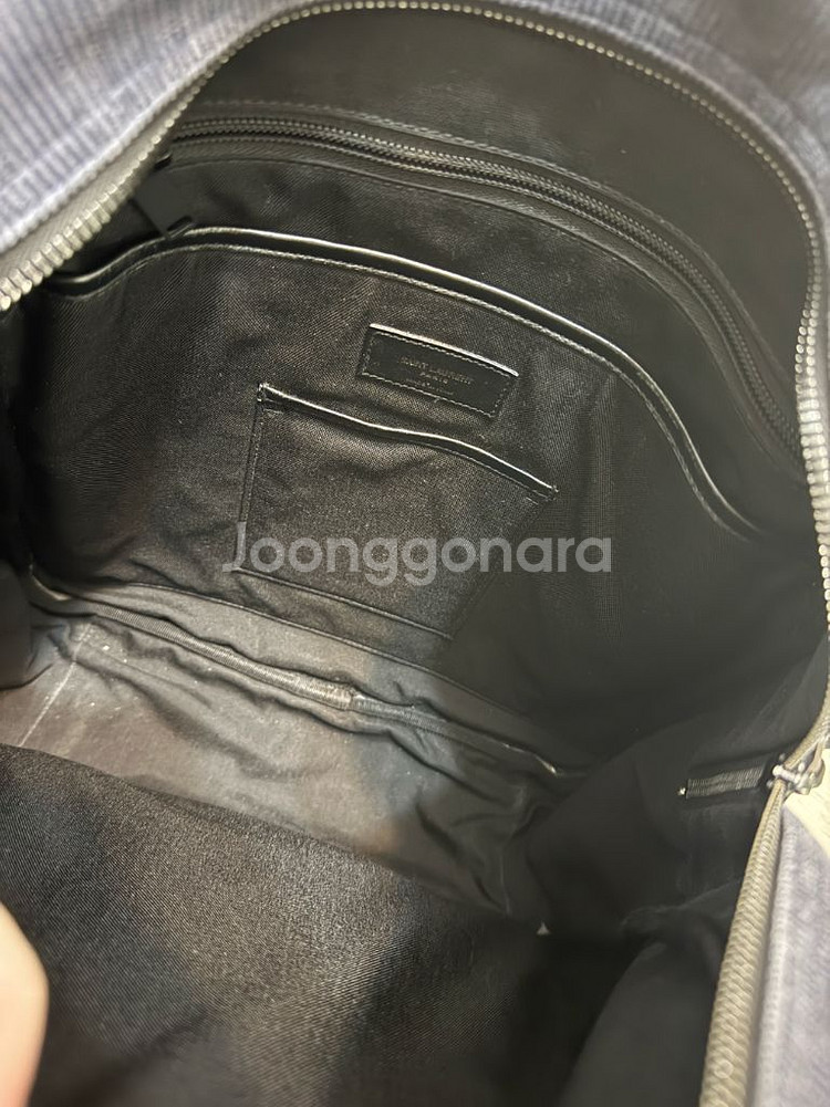 정품 생로랑 눅스 코듀로이 백팩 가방--2