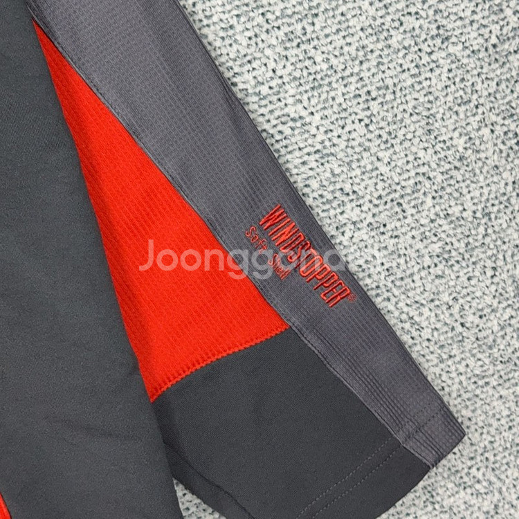 코오롱 남성 등산 반집업 오렌지 긴팔티 105--2