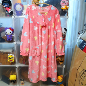 수면잠옷 미키 미니 디즈니 여성 고급 밍크 원피스세트