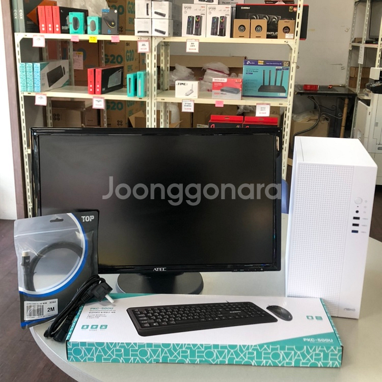 사무용 문서작업용 주식용 리퍼 중고 컴퓨터 모니터 세트--0