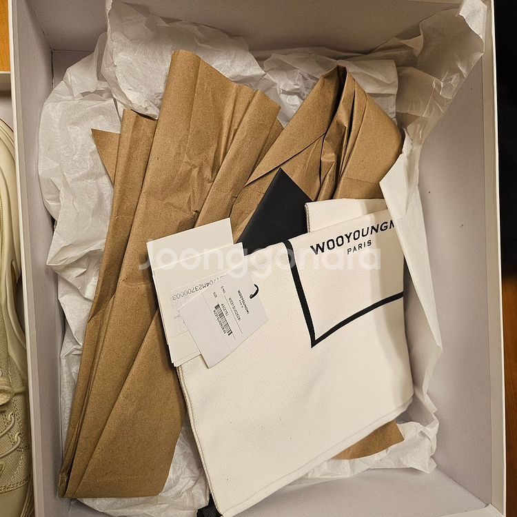 우영미 오프 화이트 더블레이스 스니커즈 아이보리 43--6