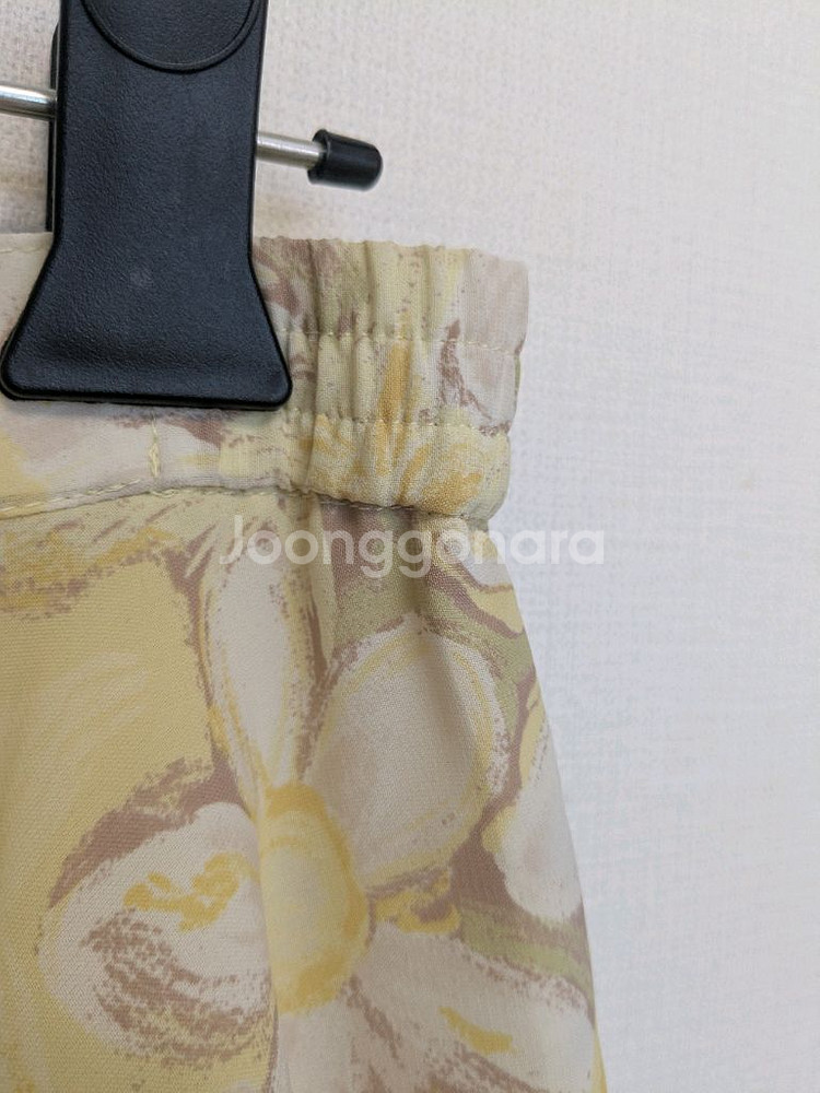 플라워패턴 풀플레어 쉬폰 스커트--2