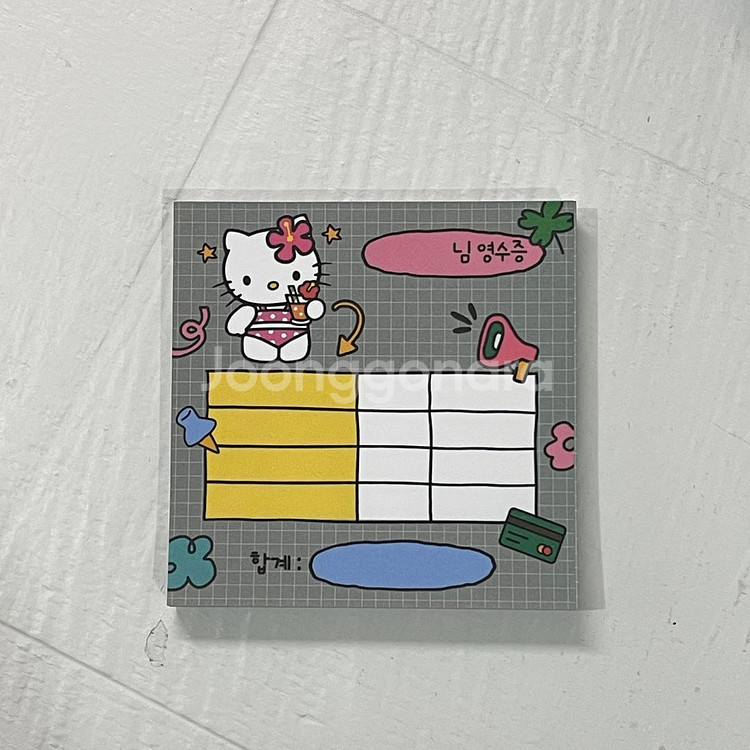 [ 메모지 ] 헬로키티 영수증 메모지 떡메모지--0