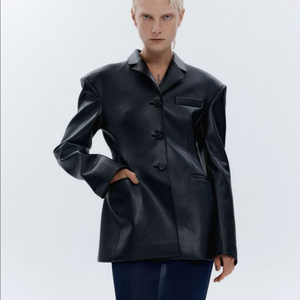 브론 25FW 아워글래스 레더 자켓 새상품