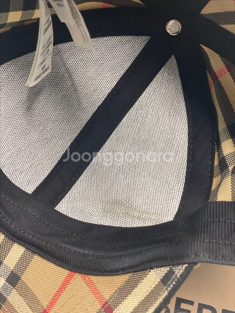 버버리 체크 캡 모자 L--3