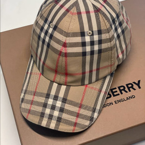 버버리 체크 캡 모자 L